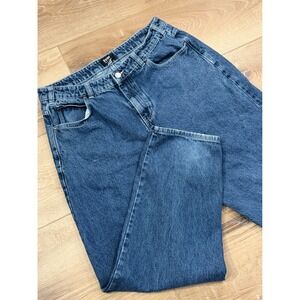 CCS Baggy Loose Taper Jeans Blue Denim W34 L30 Skate Y2K VTG